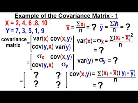 Covariance (6 of 17) Example of the Covariance Matrix - EX 1 - YouTube