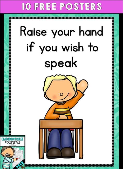 Classroom Rules Posters (FREE) | Preschool classroom rules, Classroom rules poster, Classroom rules