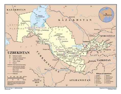 Large detailed political and administrative map of Uzbekistan with roads, railroads, cities and ...