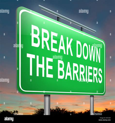 Break down barriers Stock Photo - Alamy