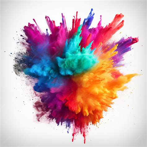 Premium AI Image | illustration Colorful rainbow holi paint splash ...