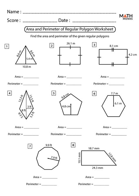 Area And Perimeter Of Polygons Worksheet