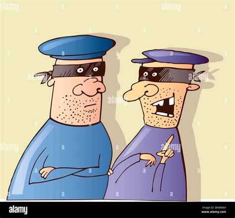 Thieves cartoon hi-res stock photography and images - Alamy