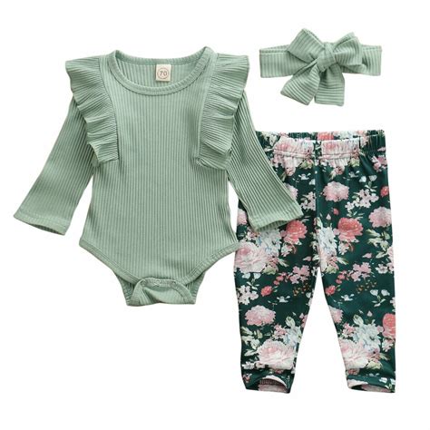 Diconna - Newborn Infant Baby Girl Christmas Romper Clothes Playsuit Leggings Pants Outfit ...