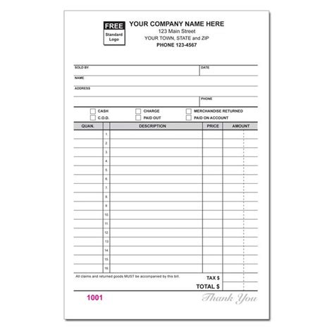 Sales Slip Receipt Printing | Invoice, Sales Receipt for Retail Stores | Book printing services ...