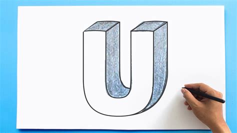 3D Letter Drawing - U - YouTube