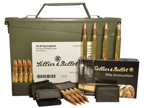 Sellier & Bellot M1 Garand 30-06 Springfield Ammo 150 Grain Full Metal