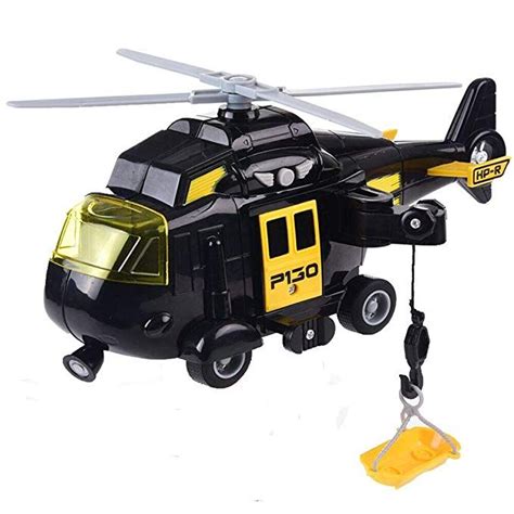 OMGTOY Military Helicopter, Airforce Airplane Toy with Hanging Basket Lights and Sounds for Kids ...