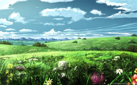 Green Anime Scenery Wallpapers - Wallpaper Cave