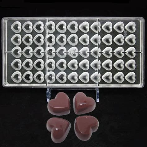 Heart Shaped Candy Molds Polycarbonate Chocolate Mold Tray PC Pudding Mould-in Cake Molds from ...