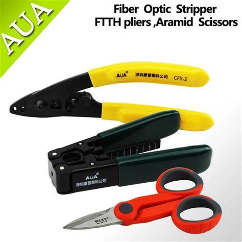 FTTH Fiber optic Tool Sets Fiber Optic Stripper with Cable Striping Plier and Slip resistant ...