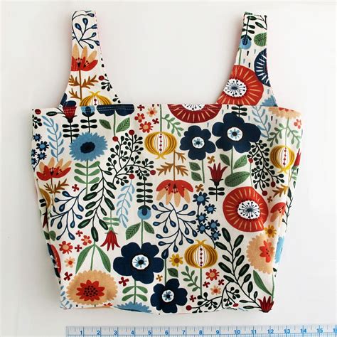 This is the medium size bag in the pattern. The fabric is a cotton ...