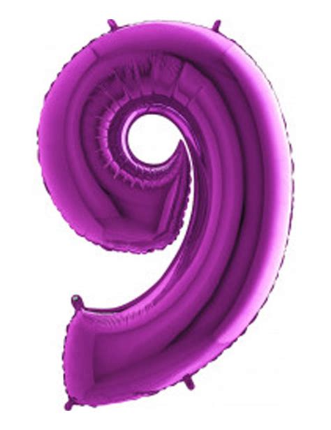 34" Number 9 Purple Balloon - Its my party