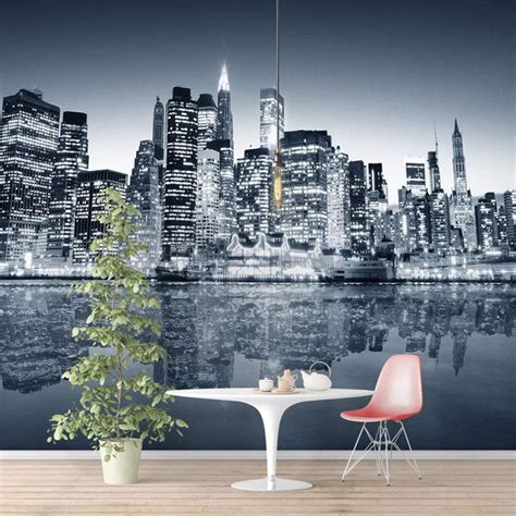 IDEA4WALL Cityscape Wall Mural | Wayfair