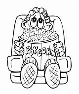 Popcorn coloring pages To Download And Print For Free sketch template