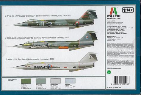 Toys & Hobbies Italeri 1296 1/72 Aircraft Model Kit Lockheed F-104 ...