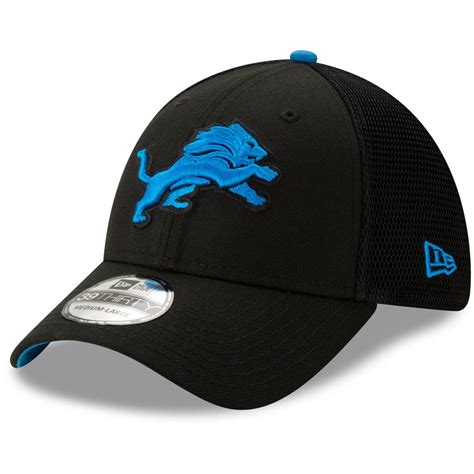 Detroit Lions New Era 2T Sided 39THIRTY Flex Hat - Black