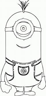 Minion Coloring Pages Stuart  Home sketch template