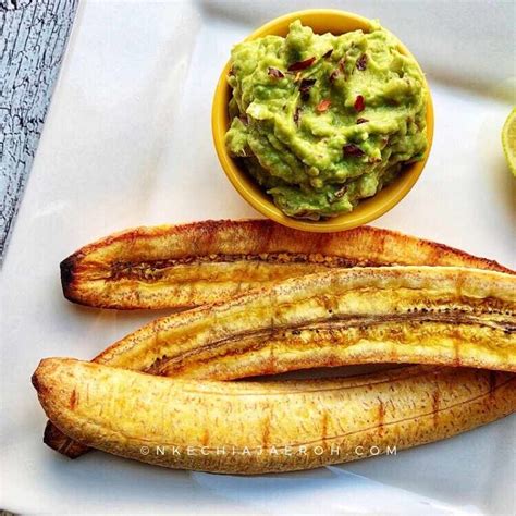 Baked Ripe Plantains: Nigerian Boli with Guacamole - Nkechi Ajaeroh