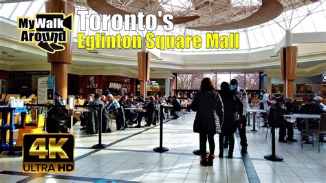 A Toronto walk inside Eglinton Square Mall filmed in 4k video - YouTube