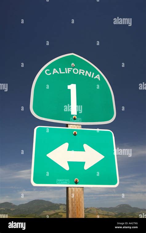 California Highway 1 road sign Stock Photo - Alamy