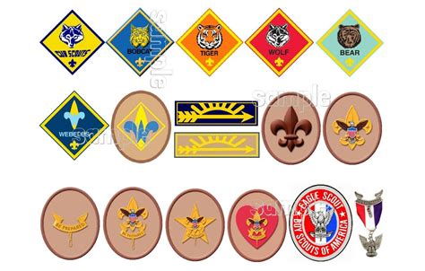 SCOUT RANKS badge Edible cake decoration sheet EAGLE boy cub Image ...