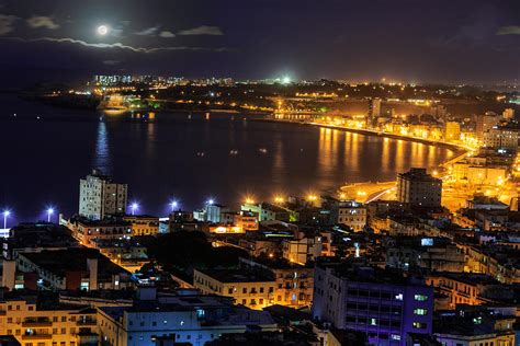 View Of Havana City At Night Photograph by Levin Rodriguez