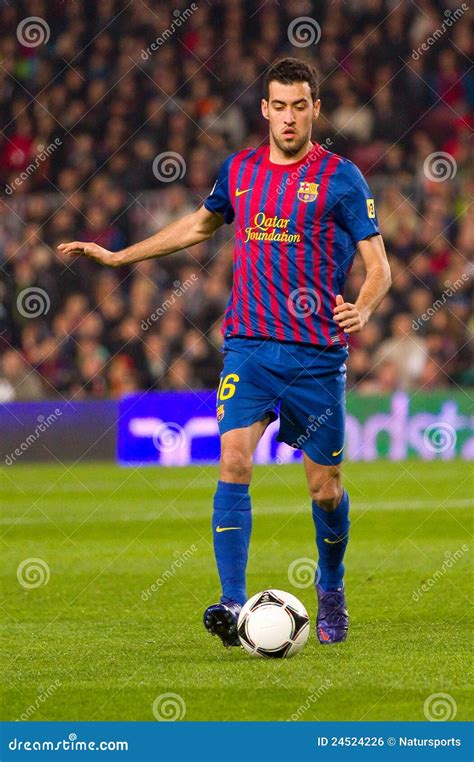 Sergio Busquets Lifts The UEFA Champions League Trophy Editorial Image ...