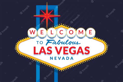 Premium Vector | Flat design las vegas sign illustration