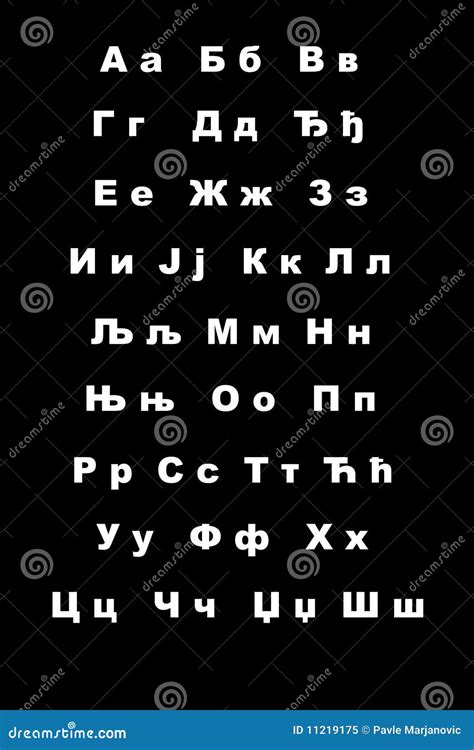 Serbian Cyrillic capitals stock illustration. Illustration of heritage ...