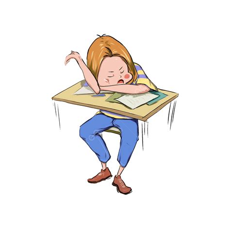 Sleeping Girl PNG Image, Girl Sleeping In Class, Youth, Student, Class PNG Image For Free Download