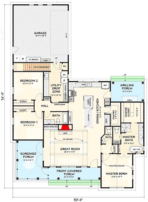 Modern Farmhouse Plan with Attached Garage In Back - 28933JJ ...