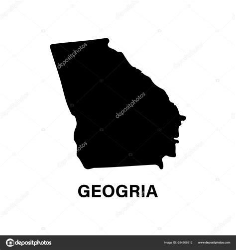 Georgia State Map Silhouette Icon Stock Vector by ©AndrOm 684868912