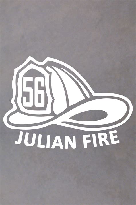 Custom Fire Department Helmet Decal - San Diego Sticker