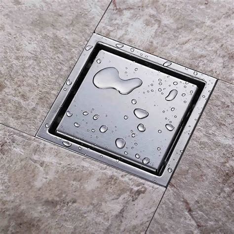 Tile Insert Square Floor Drain Waste Grates Bathroom invisible Shower ...