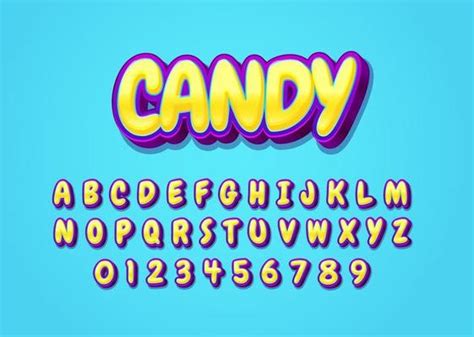 Candy Font Vector Art, Icons, and Graphics for Free Download