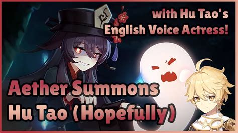 Aether’s Voice Actor Pulls for Hu Tao! (Featuring Hu Tao's English VA) | Genshin Impact ...