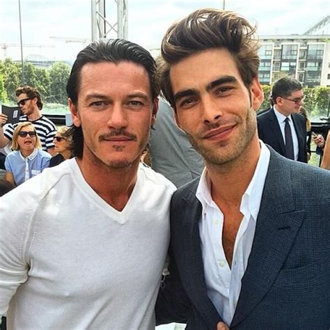 Luke Evans and Jon Kortajarena at the Louis Vuitton show June 26, 2014 ...