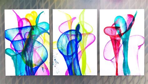 How to Make Captivating Pulled String Art - TinkerLab | Watercolor art diy, Art painting ...