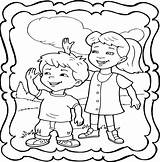 Boy And Girl Coloring Book  Easy Fun Boys And Girls Colouring sketch template