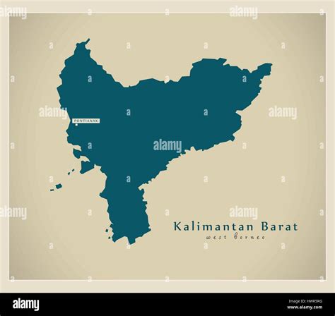 Modern Map - Kalimantan Barat ID Stock Vector Image & Art - Alamy