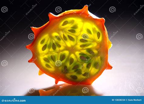 Kiwano fruit stock photo. Image of orange, metuliferus - 13828234