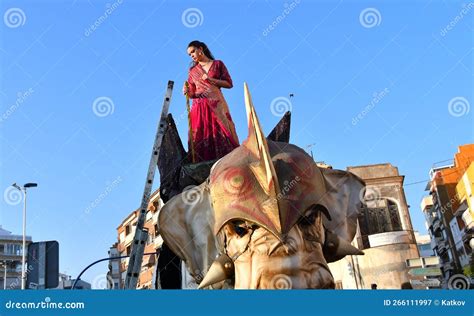 TORREVIEJA, SPAIN â€“ JANUARY 5, 2023: Los Reyes Magos Parade. Participant of the Festive ...