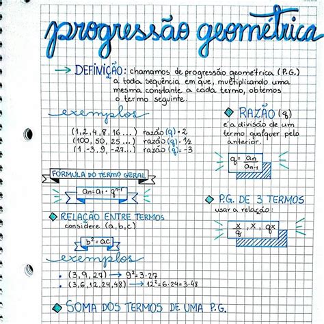 🔹🔹 Resumo de matemática sobre progressão geométrica. . . . 🔹🔹 Quem ...