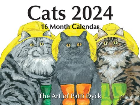 Cats 16 Month Calendar 2024 | Pacific Music And Art