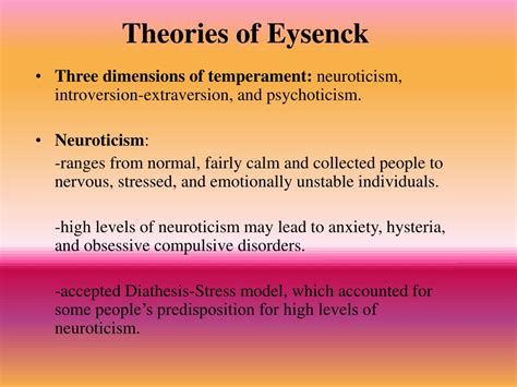 Eysenck Trait Theory