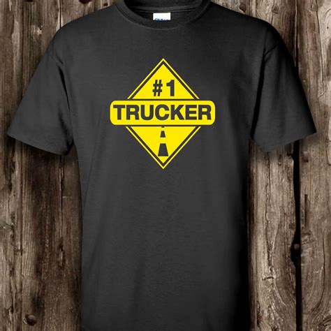 2017 New Arrival Men Number 1 Trucker Mens T Shirt Lorry Driver ...