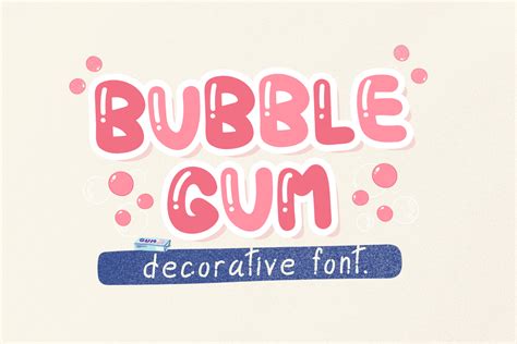 Bubble Gum Decorative Font, a Handwritten Font by Khim08Studio