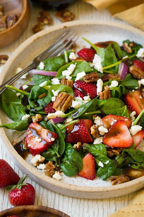 Strawberry Spinach Salad with Candied Pecans, Feta and Balsamic ...