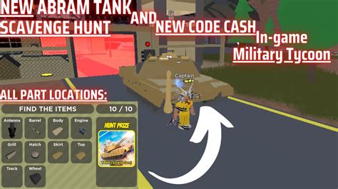 Roblox | NEW ABRAM TANK AND ALL PART LOCATIONS in Military Tycoon - YouTube